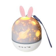 (B, One size) Cute Rabbit Starry Sky Projector Lamp USB Charging Remote Control Cute Deer Bluetooth Speaker Timing Lamp