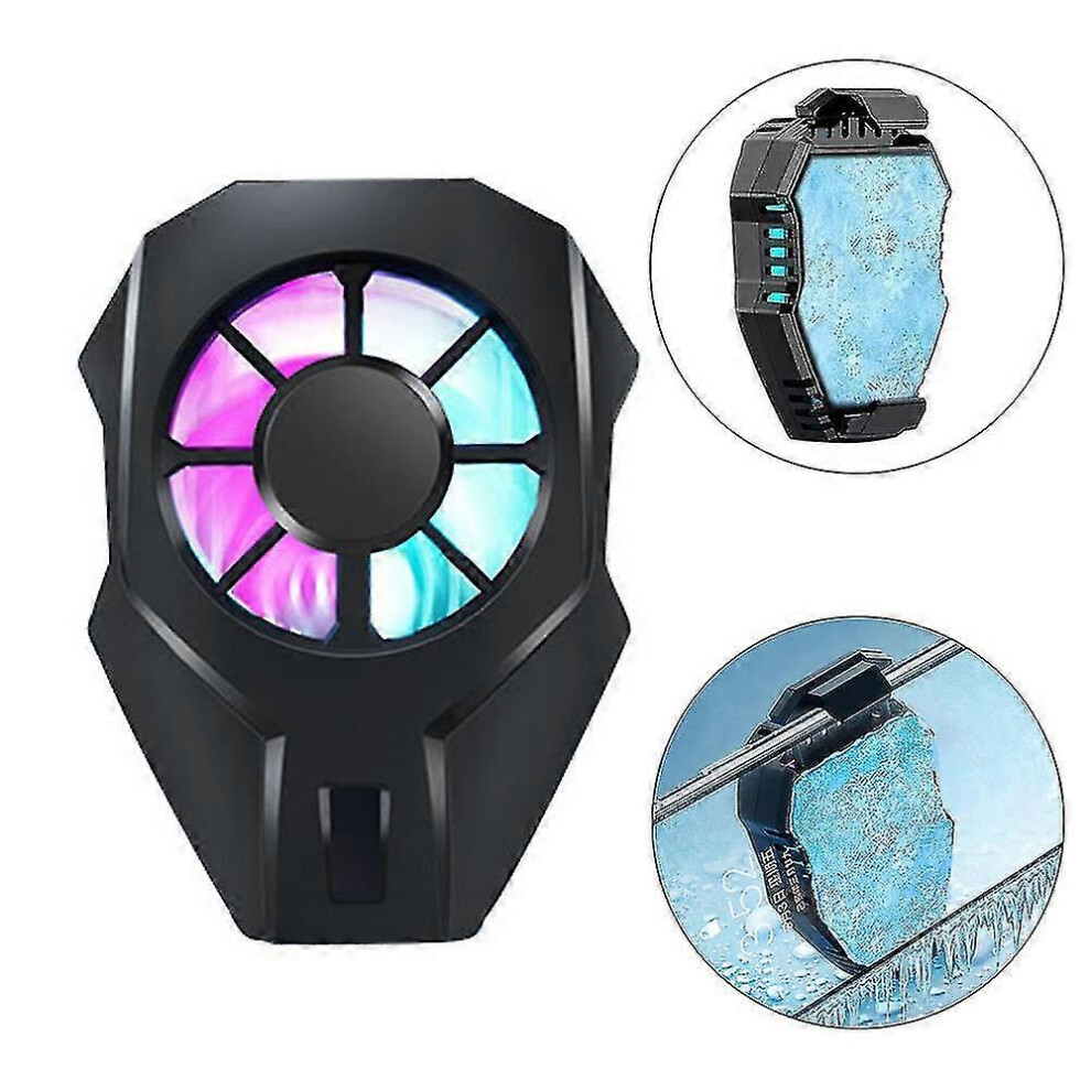 (, One Size) Mobile Phone Radiator Cools The Phone With Cold Air And Ice To Quickly Cool Down The Phone And Prevent It From Getting Hot Black 6900443700236