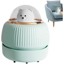 (green, One size) Mini Space Bear Cordless Handheld Desktop Vacuum Cleaner Portable Cleaner Suction Rubber Scrap