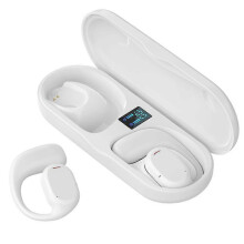 (White, One size) Wireless earhanging headphones Bluetooth bone conduction noninear sports crazy Bluetooth headphones