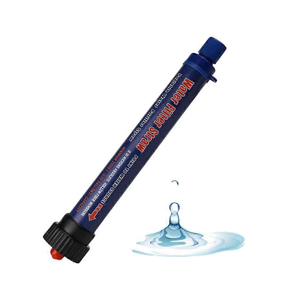 (Navy blue, One size) Portable ultrafiltration direct drinking emergency camping water purification straw outdoor water purifier-image-OPC-PG5XTZ9-NEW