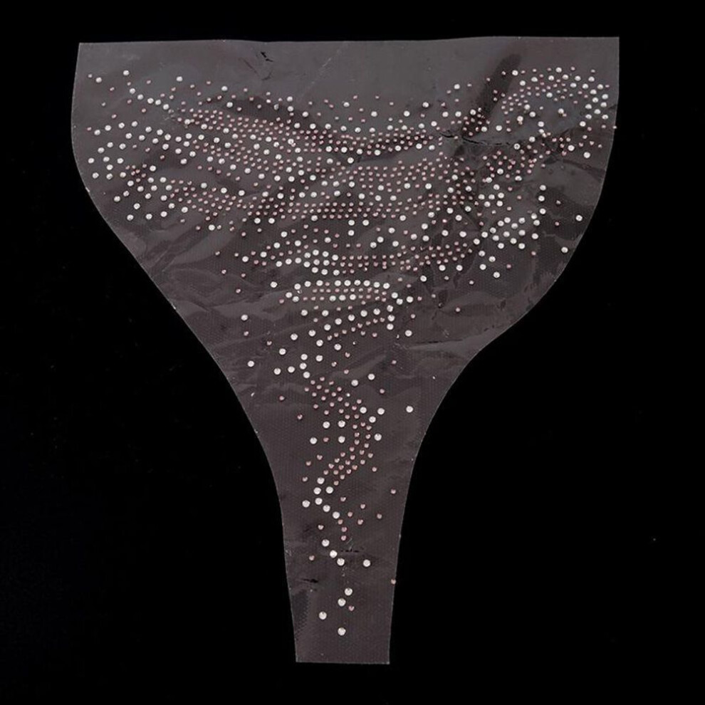 (24cmX28cm) 1pc Portable  Fix Rhinestone Crystal Transfer  Versatile Bling Stone Neckline Iron On Transfer Patch