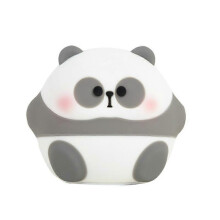 (As show, One size) Pat light net red models panda silicone lamp rechargeable models silicone night light sleep light creative