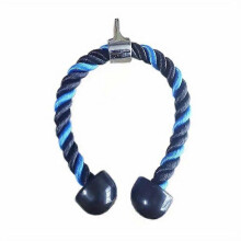(blue, One size) Triceps fly bird trainer pushdown rope gantry sports pulldown handle fitness doubleended rope for men