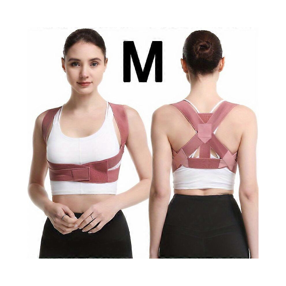 Hiigyl Pink (M, ) Hunchback Correction Belt Back Corrector Posture Correction Japanese Invisible Posture Correction Belt
