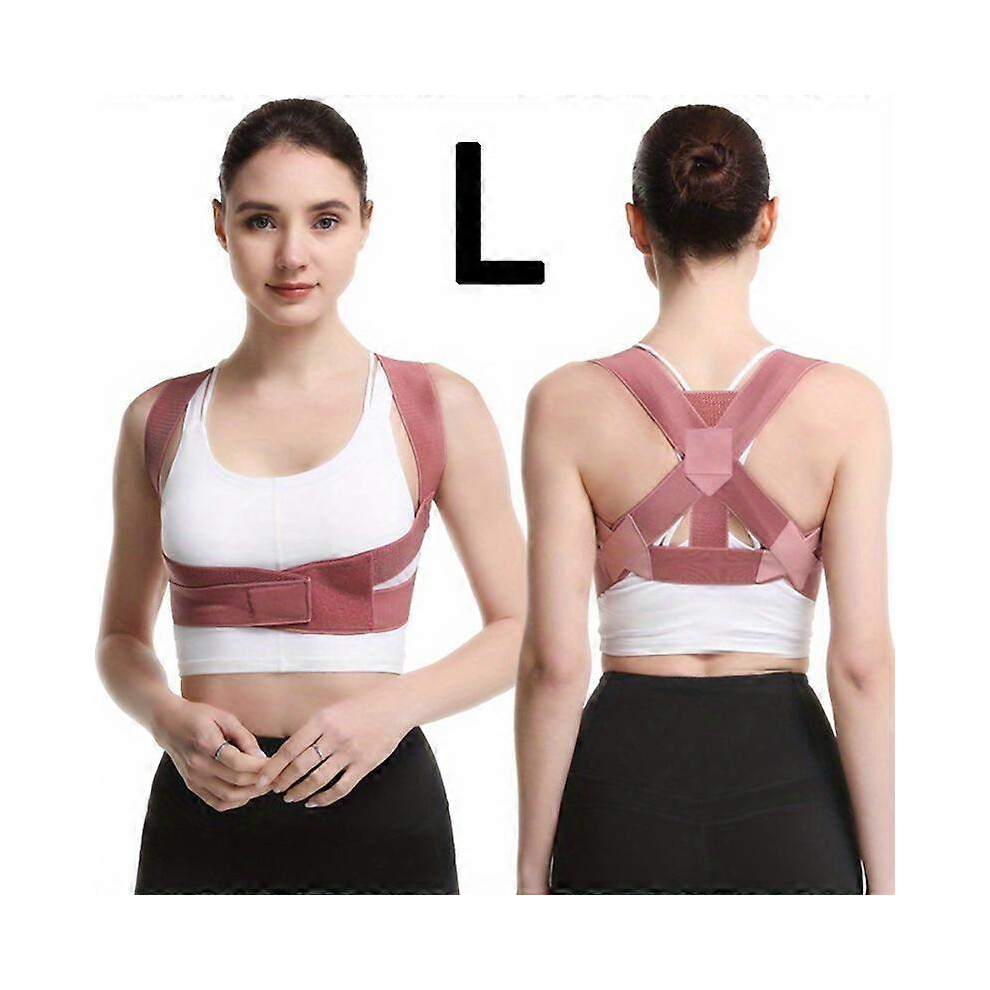 Hiigyl Pink (L, ) Hunchback Correction Belt Back Corrector Posture Correction Japanese Invisible Posture Correction Belt