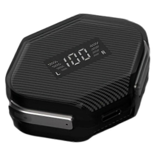 (black, One size) Bluetooth Headset Wireless Mini Game Low Latency ENC Dual Microphone