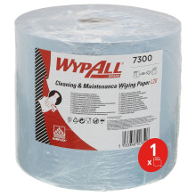 7300 Cleaning & Maintenance Wiping Paper L20 Jumbo Roll, 2 ply, Blue (1 roll x 500 sheets)