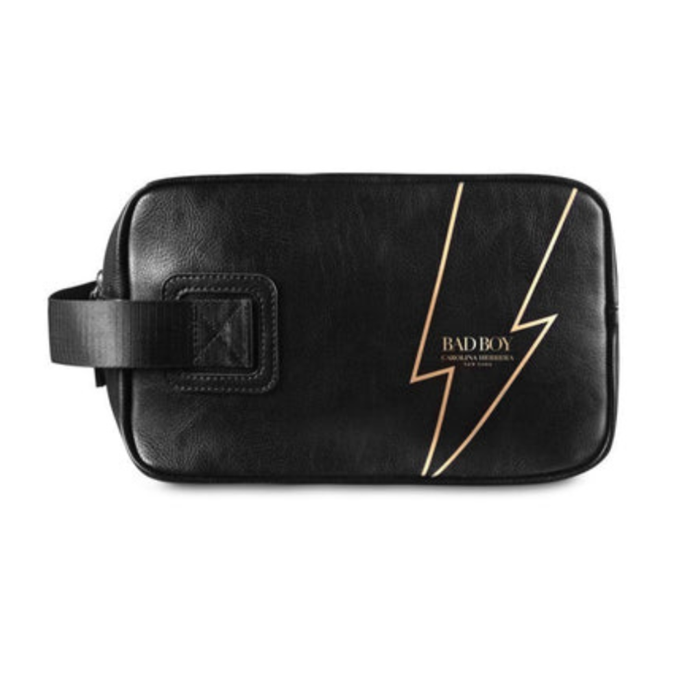 Carolina Herrera Black Bad Boy Overnight/ Toiletry/ Wash Bag