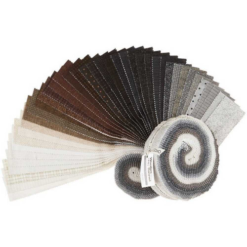 Bonnie Sullivan Woolies Flannel Neutrals vol. 2 tiras 40 tiras de 2,5 polegadas Jelly Roll Maywood Studio 1
