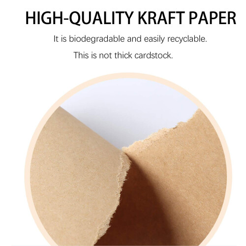 Χαρτί Kraft, Χαρτόνι Kraft για Τέχνες, Χειροτεχνίες, Γραφείο, 70 Φύλλα 8.5 x 11 ίντσες 180GSM 1