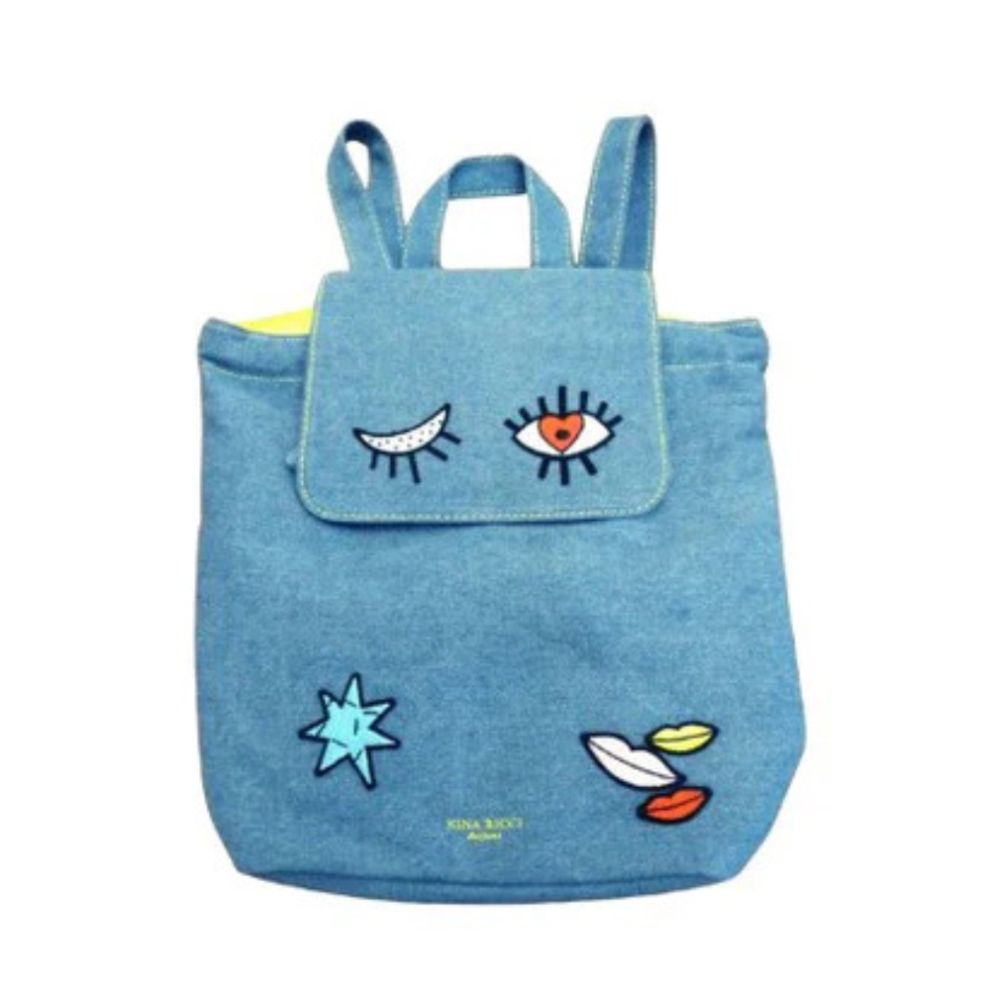 Nina Ricci Designer Denim Sack/Backpack/Sport/Travel Bag