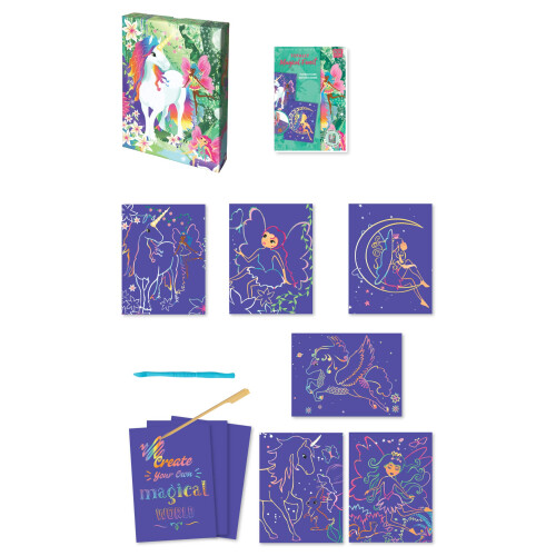 BOX CANDIY Σετ Scratch Art με Νεράιδες και Μονόκερους σε Κουτί 2