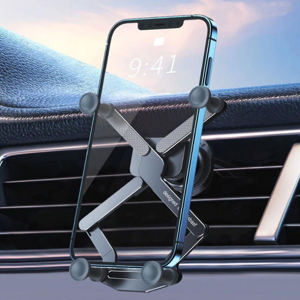 (Gray, paste version) Invisible Rotatable Air Vent Mount Car Phone Holder, 360 Rotate Car Phone Mount Vent Holder, 360 Anti-shake Phone Mount For Car