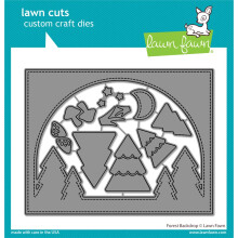 LAWN FAWN Tunsuri de gazon Personalizate Mole Artizanale-Fondal Padure Alb