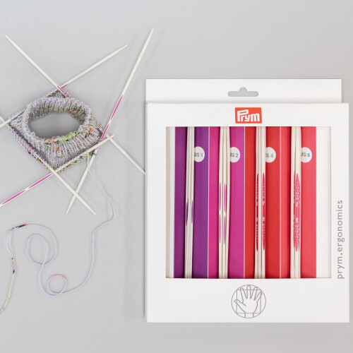 Prym Prym Ergonomics 8 Double Point Set  Size US 1  2  4  6 Knitting Needles  Assorted 20 Count 2
