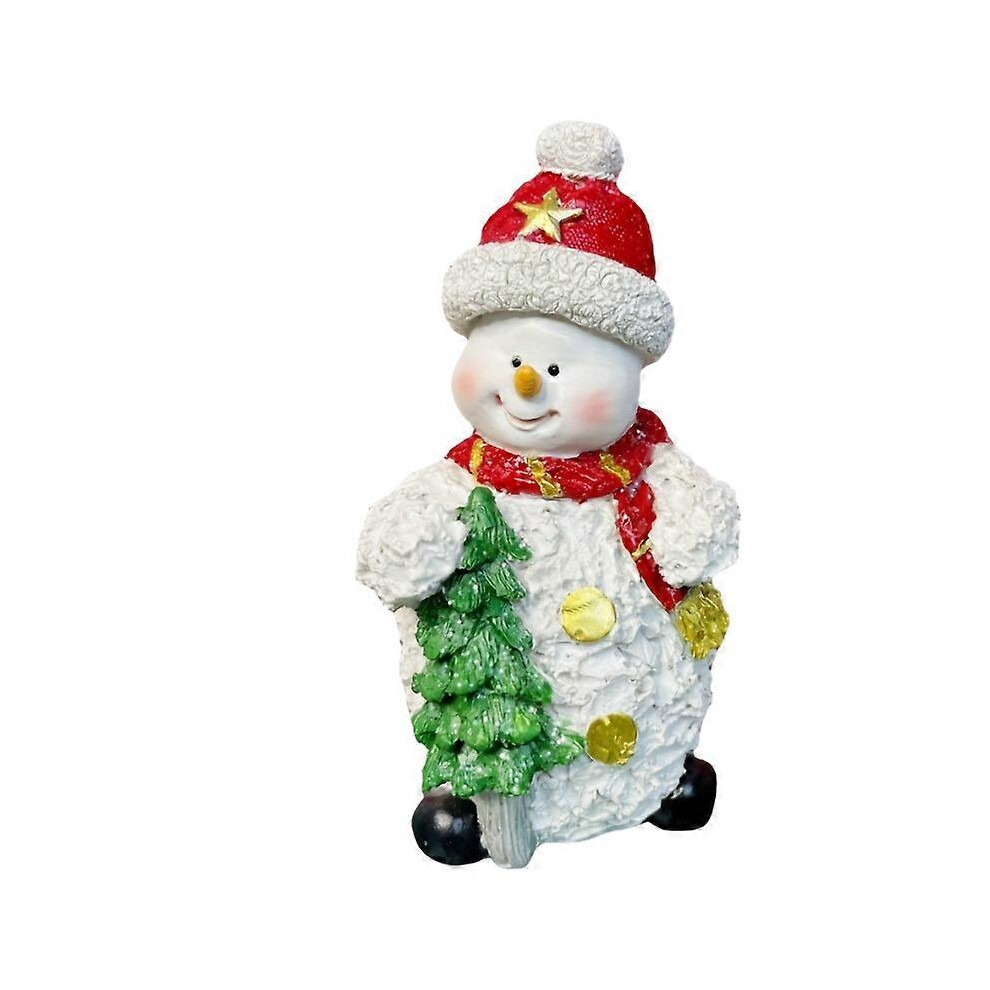 (A, A red) Christmas snowman ornaments desktop window night light resin crafts scene decorations gifts-image-OPC-PG5YFBZ-NEW