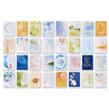 Amerikanske hilsener deluxe boksede sympati t?nkning p? dig og blanke kort med konvolutter Kathy Davis Designs (32-count)