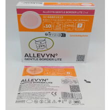 Allevyn Gentle Border Lite Oval 8.6cm x 7.7cm Box of 10 - REF: 66801013