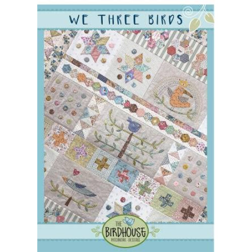 Modello per trapunta Birdhouse Patchwork Designs ""We Three Birds"" Nessuno