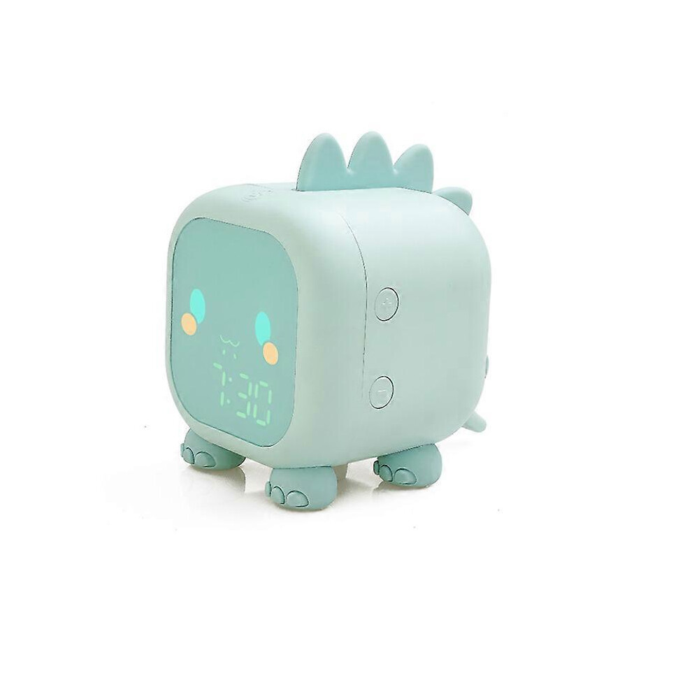 (Green, One size) LED alarm clock cute dinosaur digital alarm clock child sleep trainer desktop night light Night Light Alarm Clock-image-OPC-PG5YHG6-NEW