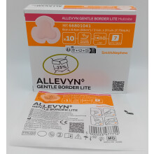 Allevyn Gentle Border Lite Multisite 8cm x 8.4cm Box of 10 - REF: 66801041