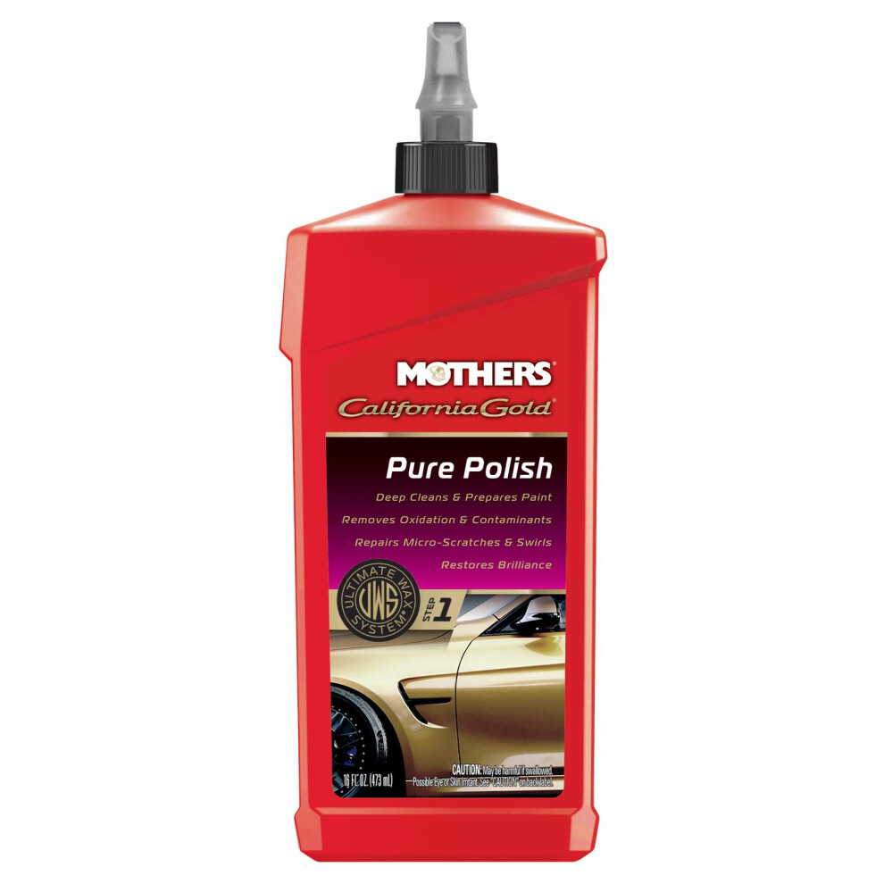 Mothers 07100 California Gold Pure Polish Ultimate Wax System Step 1 16 oz