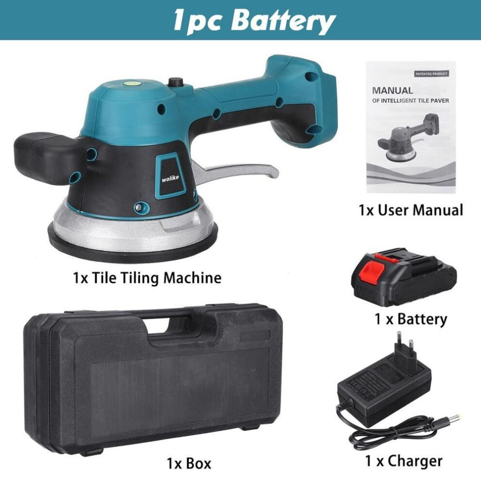 (1*Battery) 88vf 3500w Tiles Tiling Machine Tile Vibrator 200kg Suction Cup 6 Gear Adjustable Protable Automatic Floor Vibrator Leveling Tools