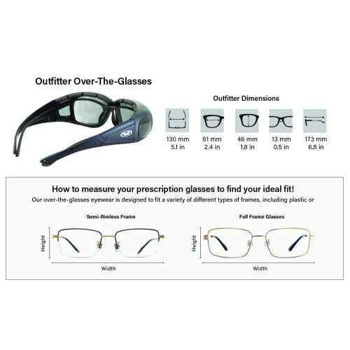 Γυαλιά Ασφαλείας Μοτοσικλέτας Global Vision Outfitter με Επένδυση (Σκούρος Φακός) 2