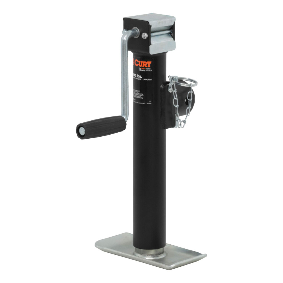 Curt 28321 Weld-On Pipe-Mount Swivel Trailer Jack 2 000 Lbs. 10 Inche 612314006588