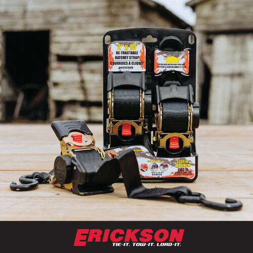 Erickson 34416 Pro Series Μαύρη 2" x 10' Αναδιπλούμενη Ζώνη Δέσμευσης 1