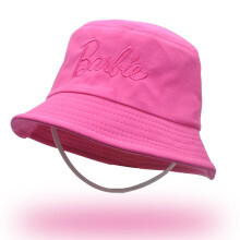 (rose red) 2023 Children Barbie Fisherman Hat Cute Barbies Pink Hats Embroidery Basin Hat Summer Casual Female Baby Sun All Match Cap Gifts