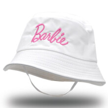 (white) 2023 Children Barbie Fisherman Hat Cute Barbies Pink Hats Embroidery Basin Hat Summer Casual Female Baby Sun All Match Cap Gifts