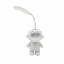 (White, One size) Student eye protection table lamp astronaut astronaut night light rechargeable bedroom bedside lamp ornament gift