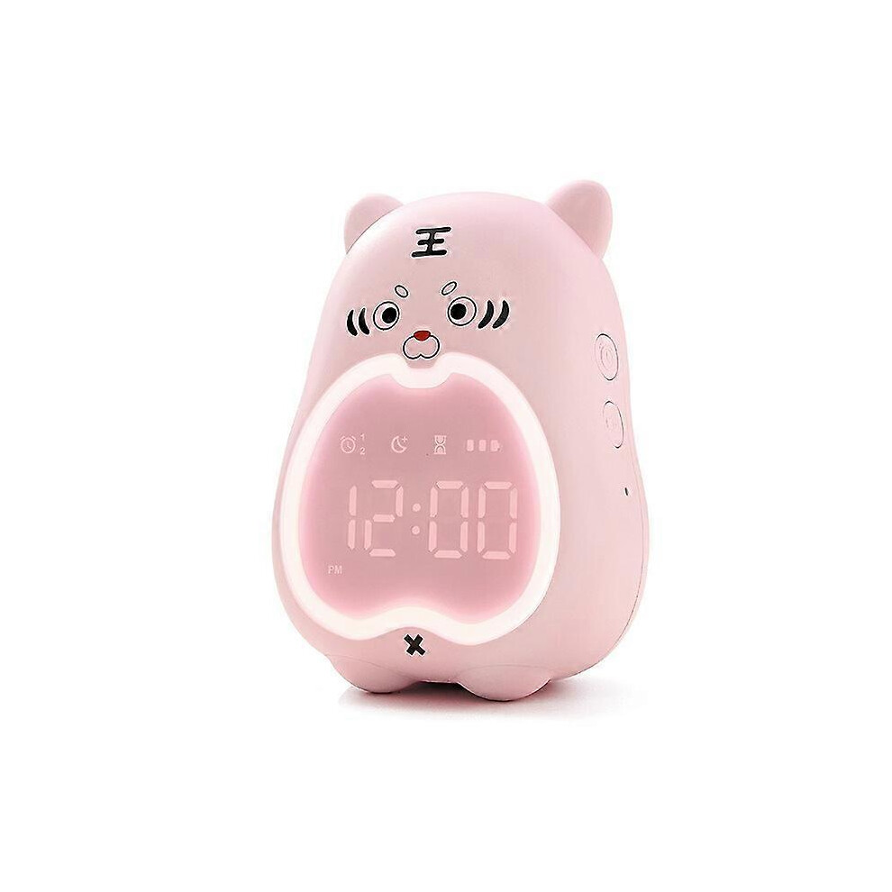 (, One Size) Pipihu Learning Alarm Clock Bedside Clock Student Learning Night Countdown Snooze Bedroom Clock Pink/Light Hiigyl