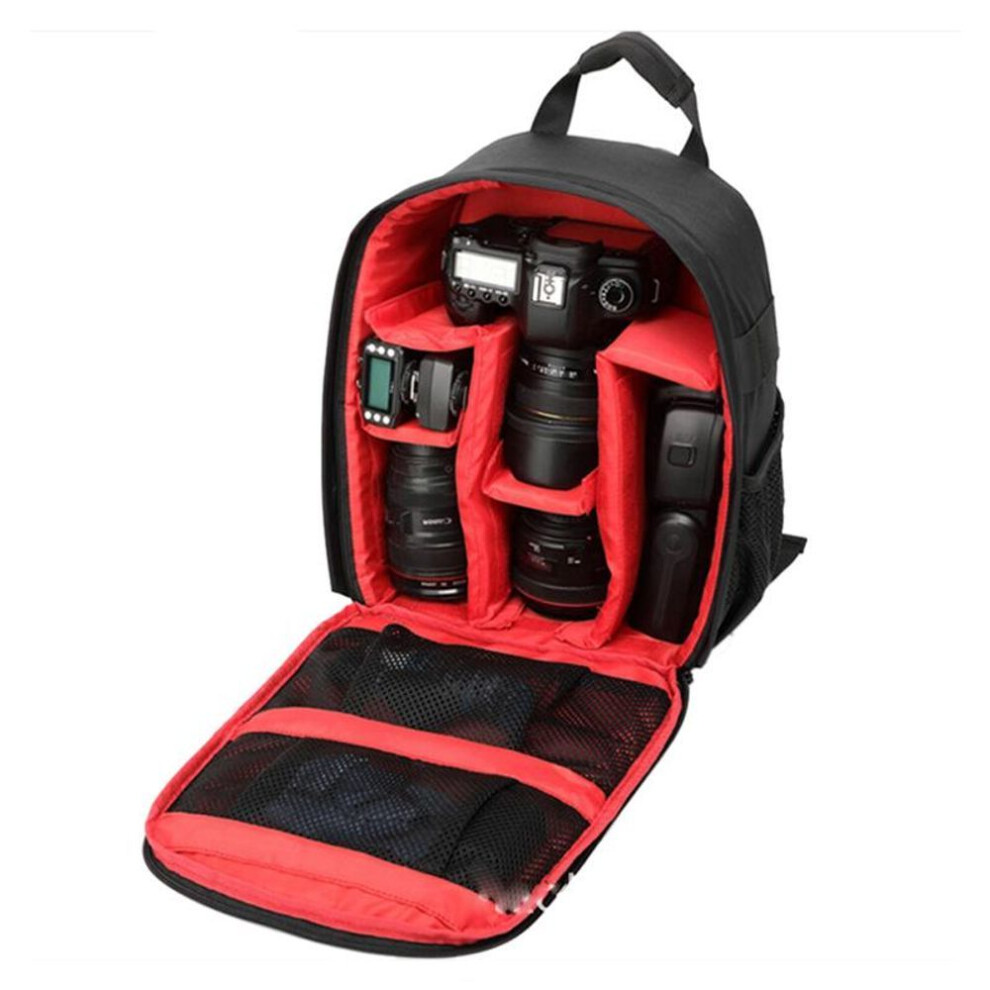 (red) Waterproof Dslr Slr Backpack Rucksack For Canon Nikon Sony