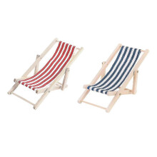(As show, One size) 2 Pcs Outdoor Toys Kids Miniature Garden Bench Mini Foldable Recliner Longue Deck Chair
