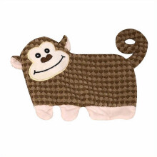 (brown, One size) Pineapple Velvet Shell Four Animal Pet Dog Toy Teething Resistant BiteResistant Sounding Pet Teething Plush Toy