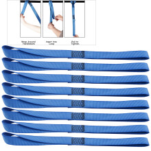 XSTRAP STANDARD Soft Loop Tie-Down Straps - 8PK 1-1/16 x 18 inches - 3600LB Breaking Strength Loops for Securing Trailering of Bikes ATV UTV Moto