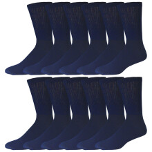 12 Paar Crew-Socken aus Baumwolle fr diabetische Neuropathie (1013, passend fr Herrenschuhgre 912, Marineblau)