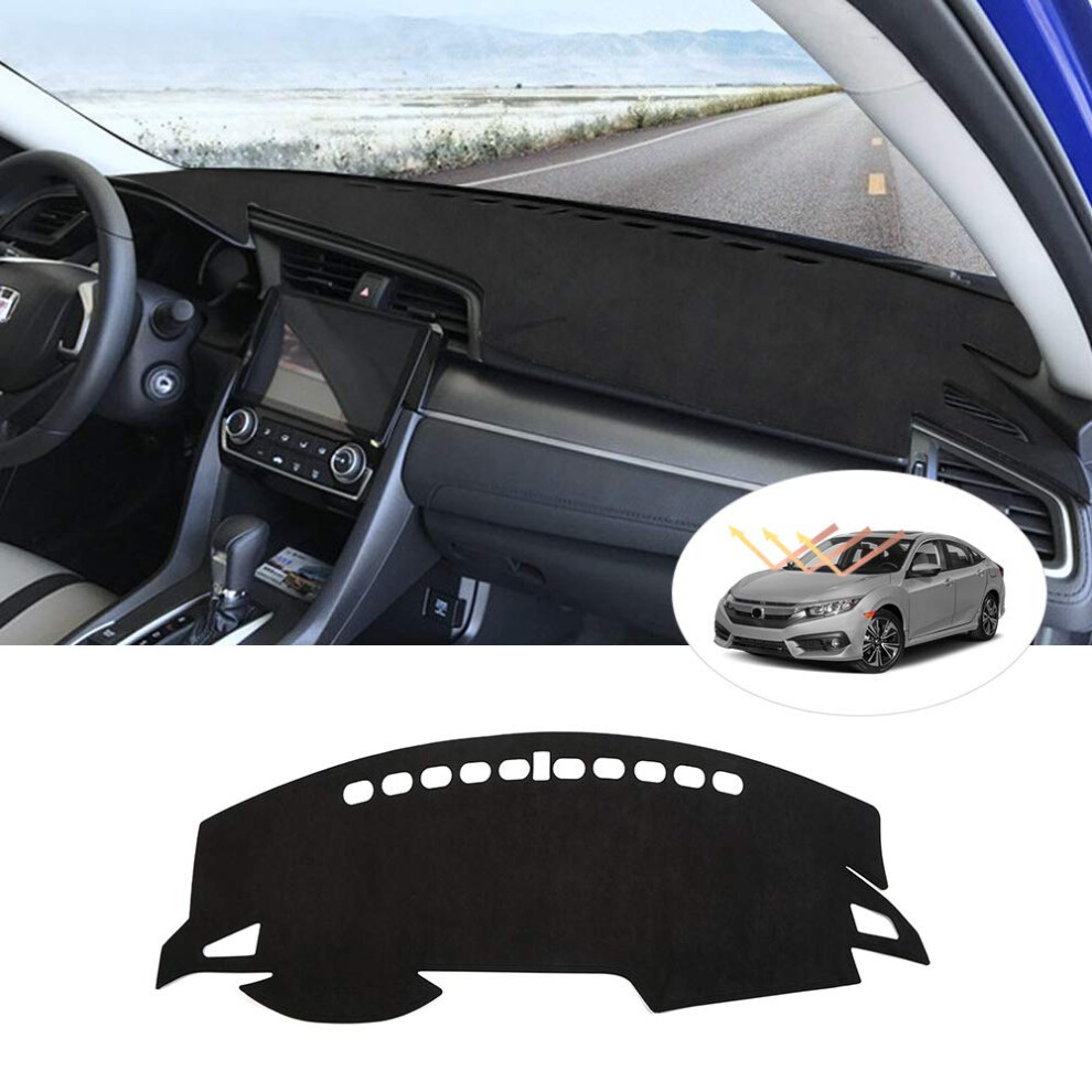 Cartist Custom Fit For Suede Dash Mat Honda Civic Coupe Sedan/Hatchbac 708257522497