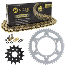 NICHE Antriebsritzel-Kettenkombination fr Suzuki RMZ450 vorne 14 hinten 49 Zhne 520V-X X-Ring 114 Glieder