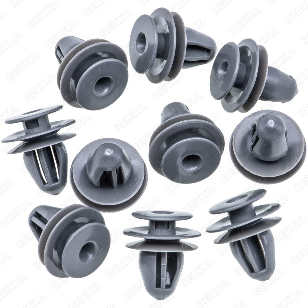 Rexka 10Pcs Door Trim Panel Retainer Clip Nylon For Honda Acura 91560Sp0003 Accord Civic Crv Odyssey Gray 643375935715