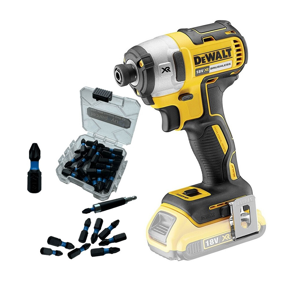 Dewalt DCF887N 18V XR G2 Brushless 3 Speed Impact Driver Bare + 25pc Torsion Set