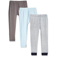 Unisex bavlnen    nohavicky Luvable Friends s n   morn   ckymi pruhmi, 6-9 mesiacov