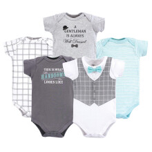 Lille skat unisex baby bomuld bodysuits godt kl?dt kort?rmet 6-9 m?neder