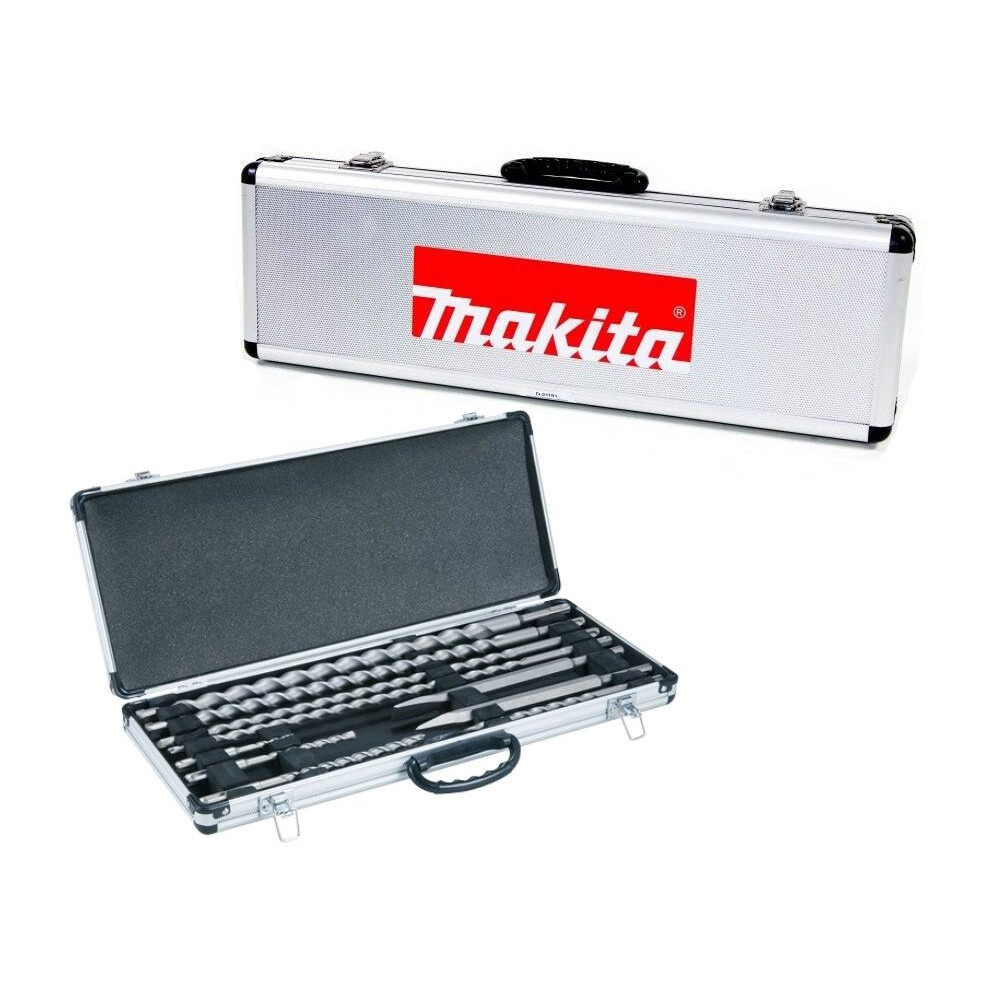 Makita D-21191 10 Piece SDS Plus Drill Bit + Cold Point Chisel Set + Metal Case