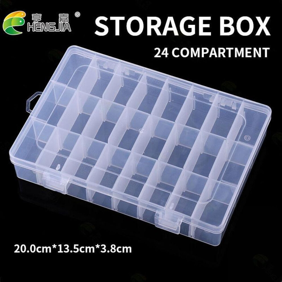 24 Cells Plastic Fishing Lure Hook Tackle Box Storage Case Portable Tackle Multifunctional Organizer Fishing Boxes