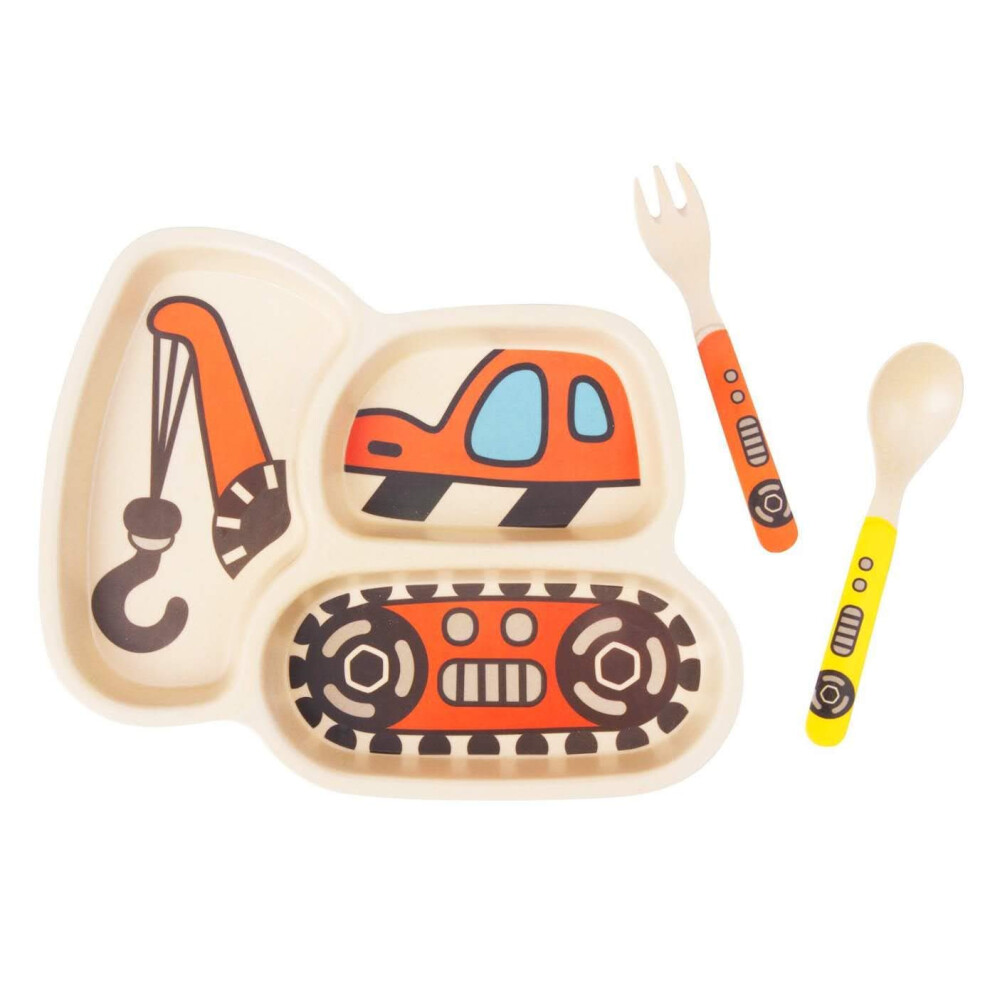 Donkere Bliksem Kid Plate Set Bamboo Toddler Plates Dinnerware Dinner Dish Set Baby Fe