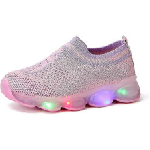 (Pink, 11.5 UK) Kids Led Lighted Sneakers, Running Sneakers